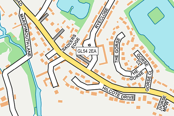 GL54 2EA map - OS OpenMap – Local (Ordnance Survey)