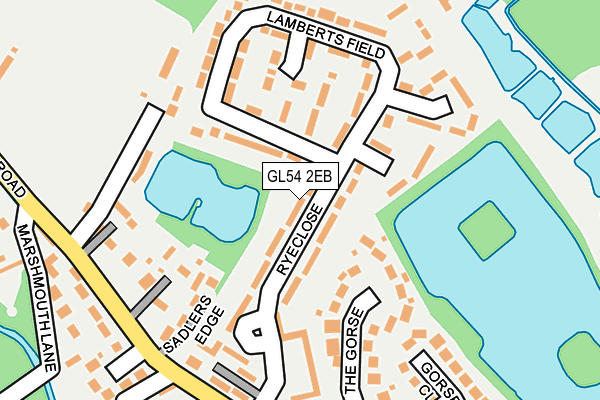 GL54 2EB map - OS OpenMap – Local (Ordnance Survey)