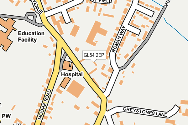 GL54 2EP map - OS OpenMap – Local (Ordnance Survey)