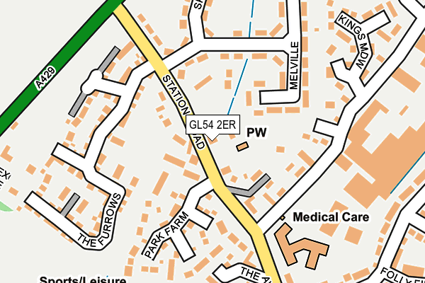 GL54 2ER map - OS OpenMap – Local (Ordnance Survey)