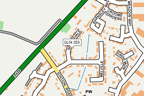 GL54 2ES map - OS OpenMap – Local (Ordnance Survey)