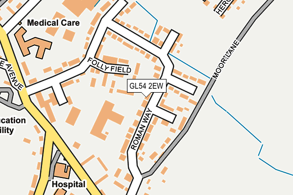 GL54 2EW map - OS OpenMap – Local (Ordnance Survey)