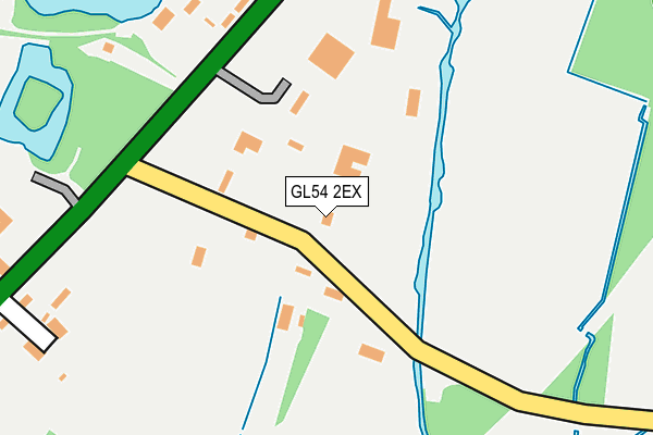 GL54 2EX map - OS OpenMap – Local (Ordnance Survey)