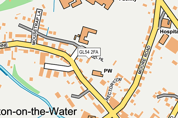 GL54 2FA map - OS OpenMap – Local (Ordnance Survey)