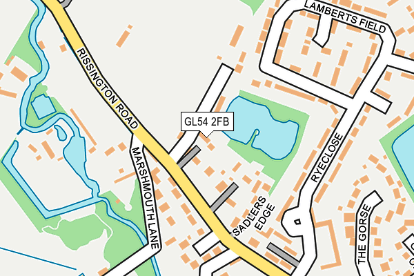 GL54 2FB map - OS OpenMap – Local (Ordnance Survey)