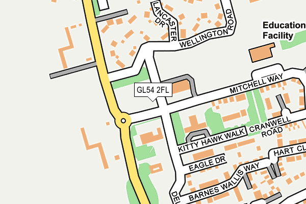 GL54 2FL map - OS OpenMap – Local (Ordnance Survey)