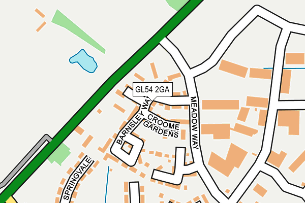 GL54 2GA map - OS OpenMap – Local (Ordnance Survey)