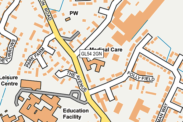 GL54 2GN map - OS OpenMap – Local (Ordnance Survey)