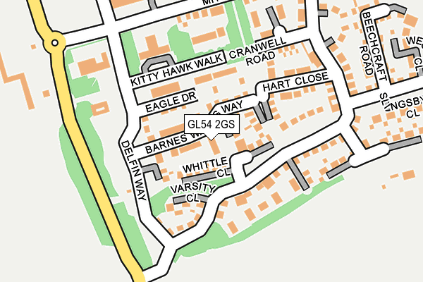 GL54 2GS map - OS OpenMap – Local (Ordnance Survey)