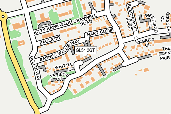 GL54 2GT map - OS OpenMap – Local (Ordnance Survey)