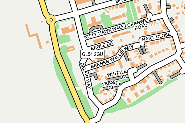 GL54 2GU map - OS OpenMap – Local (Ordnance Survey)
