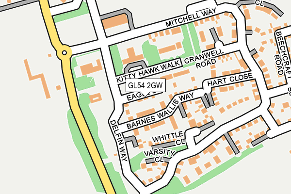 GL54 2GW map - OS OpenMap – Local (Ordnance Survey)