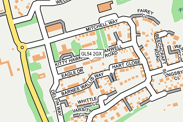 GL54 2GX map - OS OpenMap – Local (Ordnance Survey)