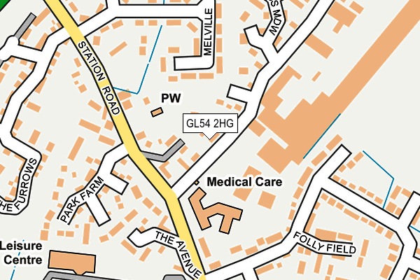 GL54 2HG map - OS OpenMap – Local (Ordnance Survey)