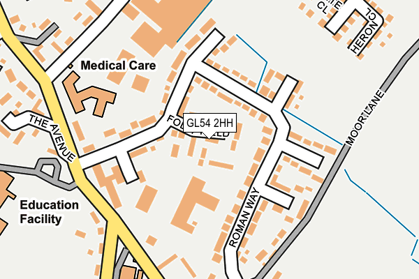 GL54 2HH map - OS OpenMap – Local (Ordnance Survey)