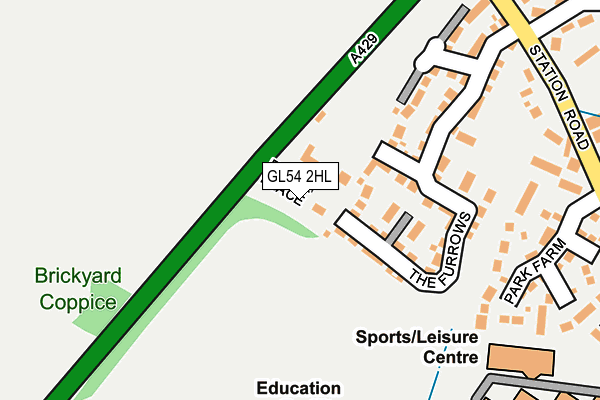 GL54 2HL map - OS OpenMap – Local (Ordnance Survey)