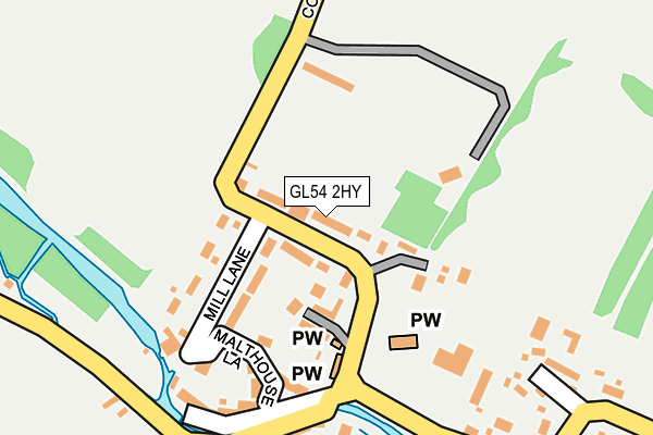 GL54 2HY map - OS OpenMap – Local (Ordnance Survey)