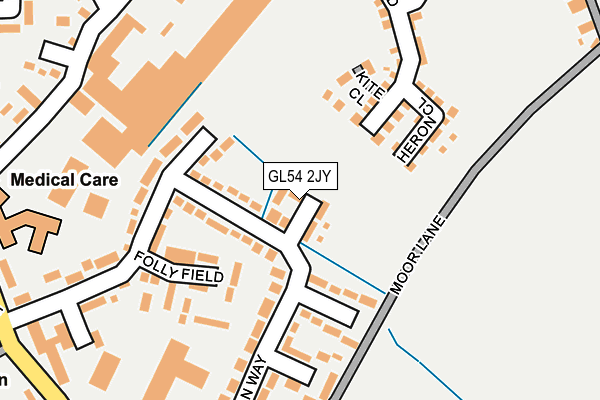 GL54 2JY map - OS OpenMap – Local (Ordnance Survey)