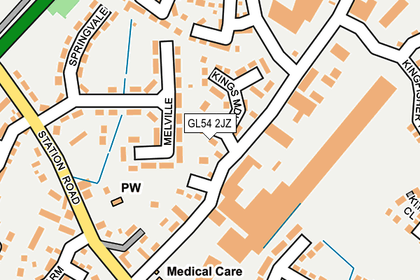 GL54 2JZ map - OS OpenMap – Local (Ordnance Survey)
