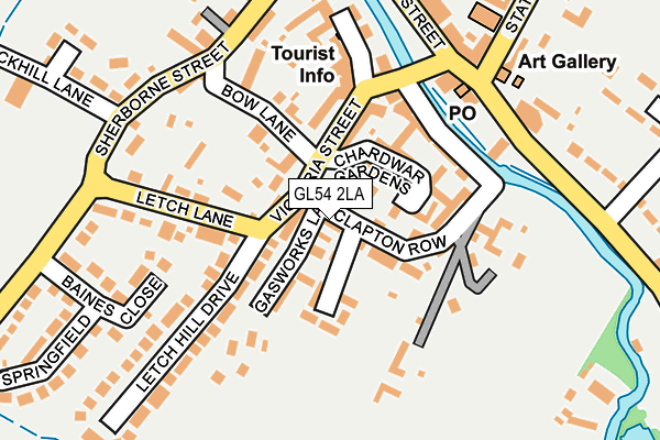 GL54 2LA map - OS OpenMap – Local (Ordnance Survey)