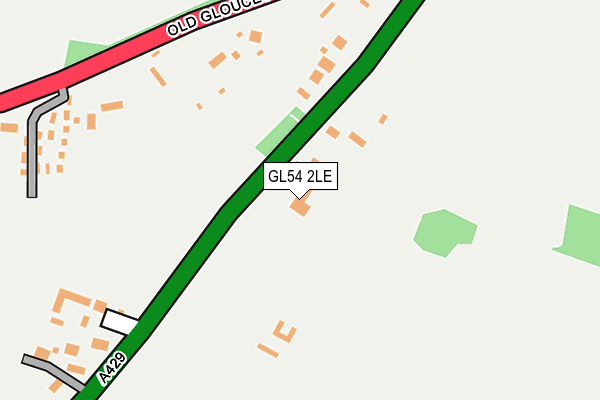 GL54 2LE map - OS OpenMap – Local (Ordnance Survey)