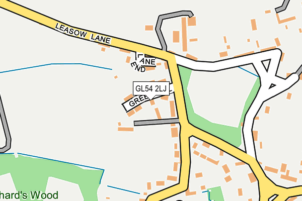GL54 2LJ map - OS OpenMap – Local (Ordnance Survey)