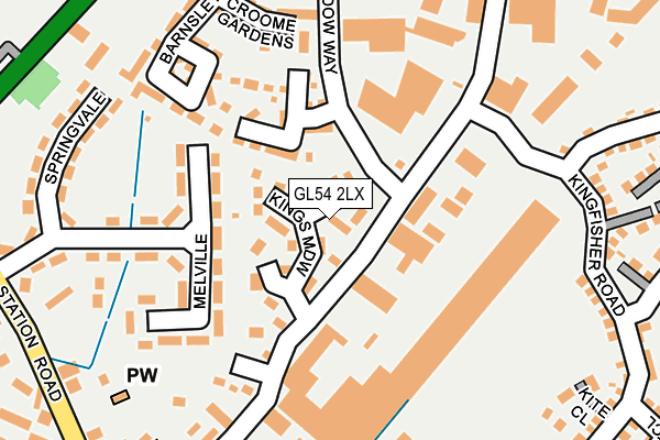 GL54 2LX map - OS OpenMap – Local (Ordnance Survey)