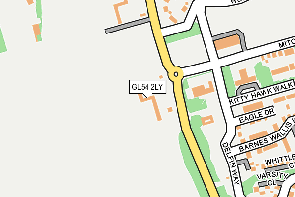 GL54 2LY map - OS OpenMap – Local (Ordnance Survey)