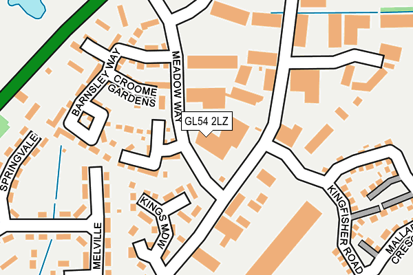 GL54 2LZ map - OS OpenMap – Local (Ordnance Survey)