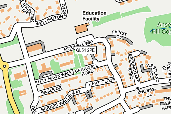 GL54 2PE map - OS OpenMap – Local (Ordnance Survey)