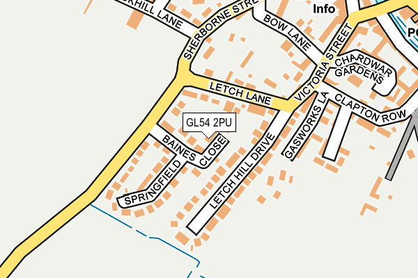 GL54 2PU map - OS OpenMap – Local (Ordnance Survey)