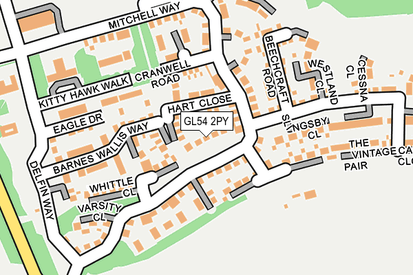 GL54 2PY map - OS OpenMap – Local (Ordnance Survey)
