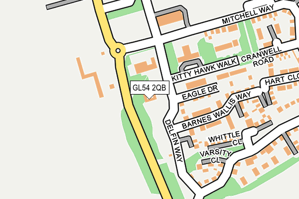 GL54 2QB map - OS OpenMap – Local (Ordnance Survey)