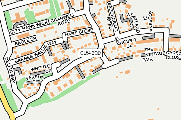 GL54 2QD map - OS OpenMap – Local (Ordnance Survey)