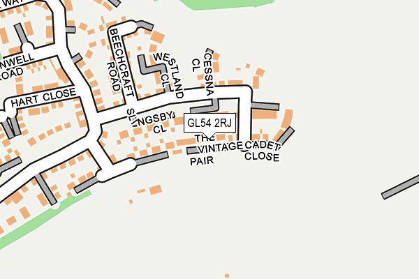 GL54 2RJ map - OS OpenMap – Local (Ordnance Survey)
