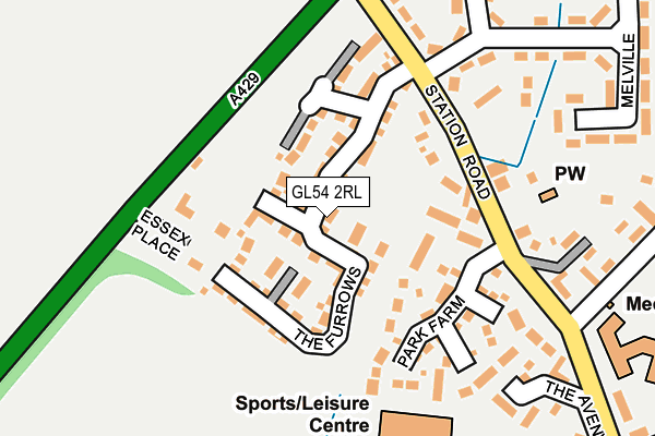 GL54 2RL map - OS OpenMap – Local (Ordnance Survey)