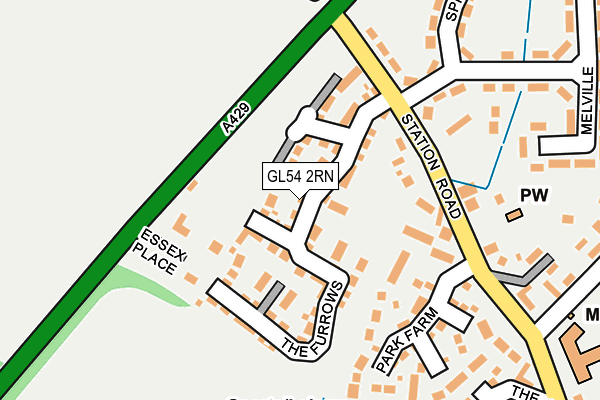 GL54 2RN map - OS OpenMap – Local (Ordnance Survey)
