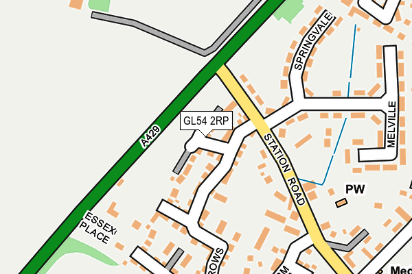 GL54 2RP map - OS OpenMap – Local (Ordnance Survey)