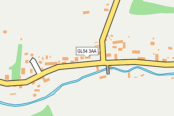 GL54 3AA map - OS OpenMap – Local (Ordnance Survey)