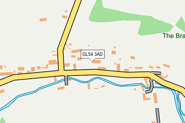 GL54 3AD map - OS OpenMap – Local (Ordnance Survey)