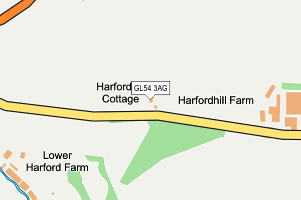 GL54 3AG map - OS OpenMap – Local (Ordnance Survey)