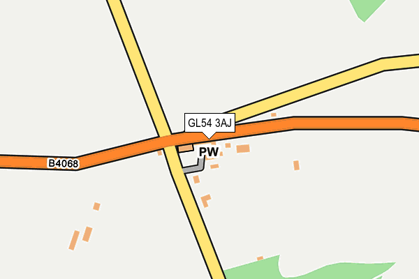 GL54 3AJ map - OS OpenMap – Local (Ordnance Survey)