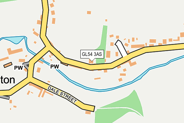 GL54 3AS map - OS OpenMap – Local (Ordnance Survey)