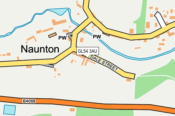 GL54 3AU map - OS OpenMap – Local (Ordnance Survey)