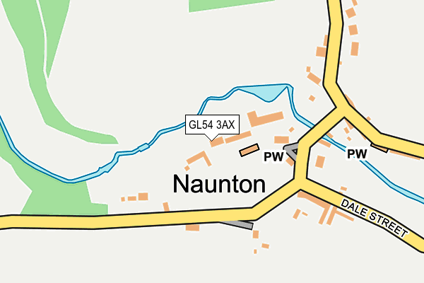 GL54 3AX map - OS OpenMap – Local (Ordnance Survey)