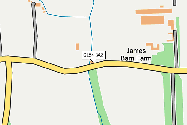 GL54 3AZ map - OS OpenMap – Local (Ordnance Survey)