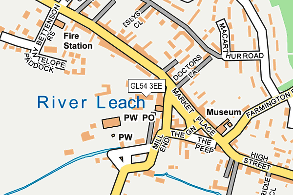GL54 3EE map - OS OpenMap – Local (Ordnance Survey)