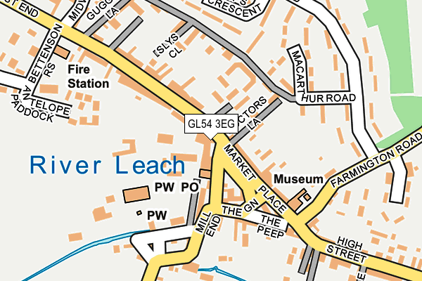 GL54 3EG map - OS OpenMap – Local (Ordnance Survey)