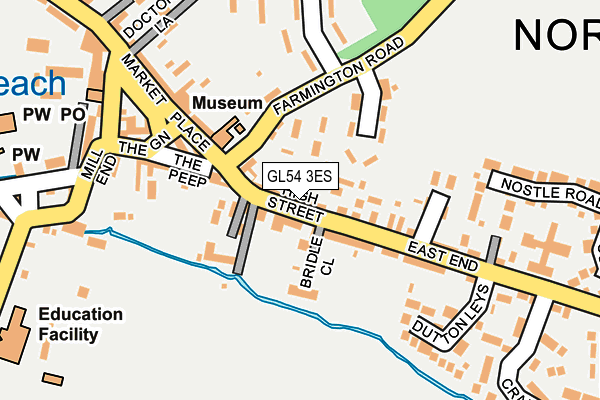 GL54 3ES map - OS OpenMap – Local (Ordnance Survey)