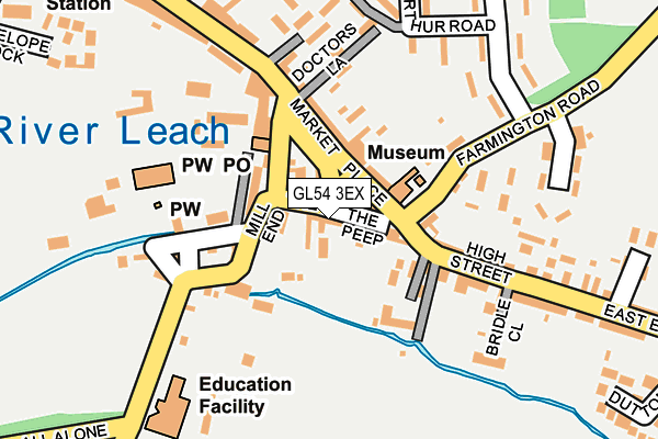 GL54 3EX map - OS OpenMap – Local (Ordnance Survey)